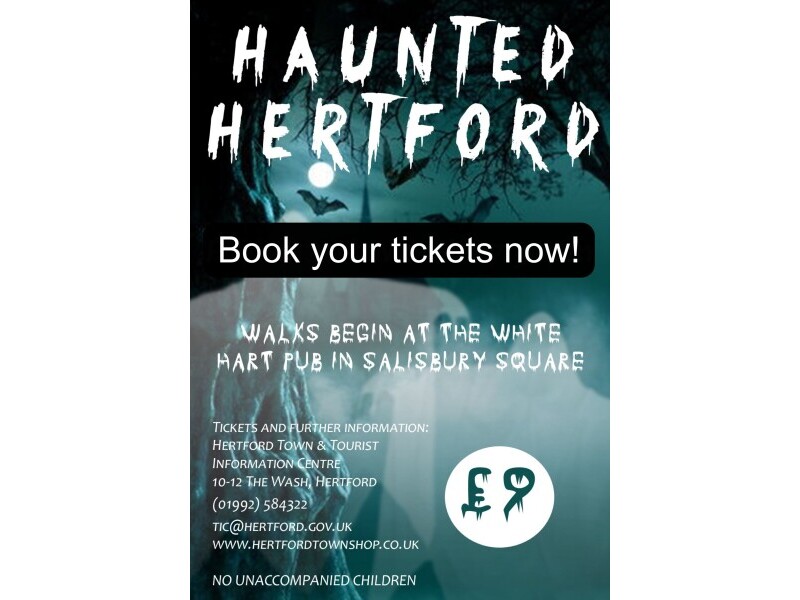 Haunted Hertford guided walk poster